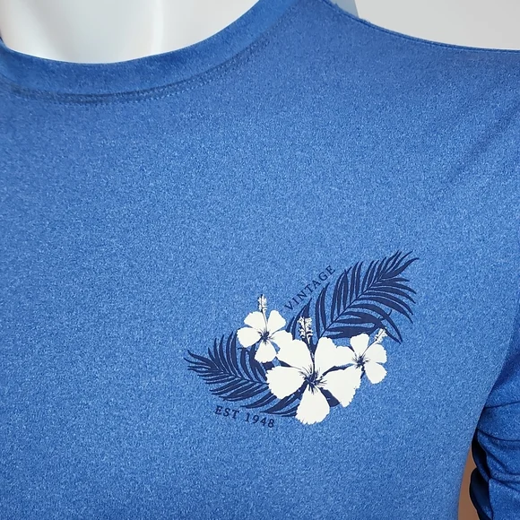 WEATHERPROOF LONG SLEVES RASHGUARD, BLUE, MEDIUM, UPF 50+ - Picture 6 of 12